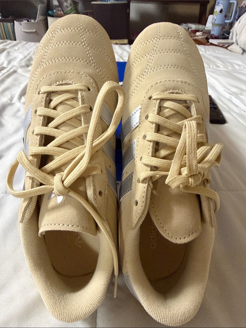 adidas woman Sand Suede Sneakers with Silver Stripes